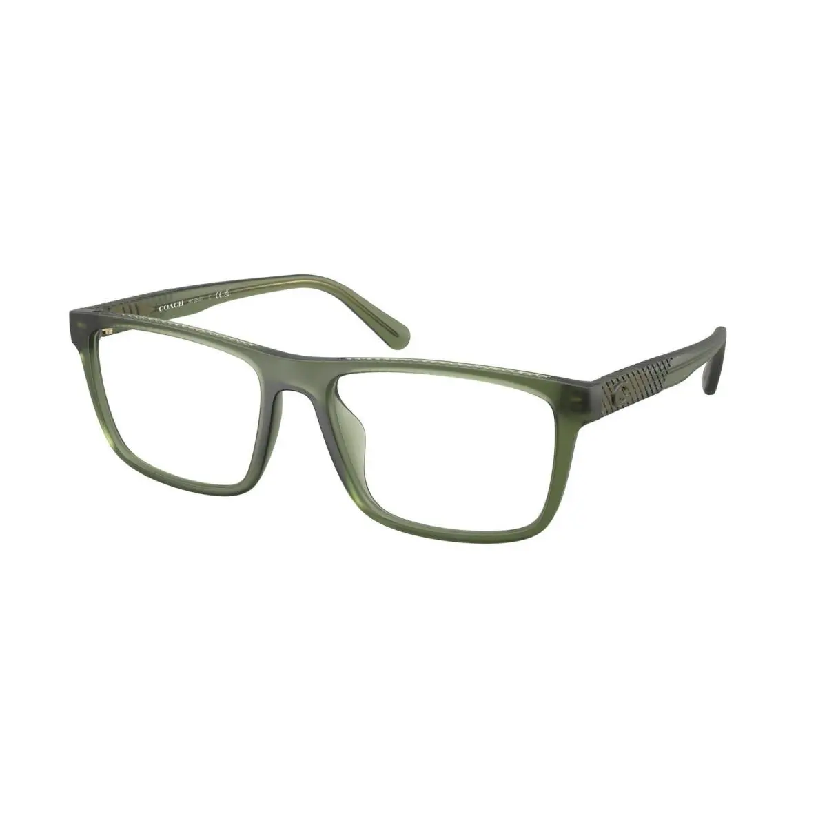HC 6263 U Matte Transparent Army Green / Demo Lens 5786 Size 55 Eyeglasses by Coach