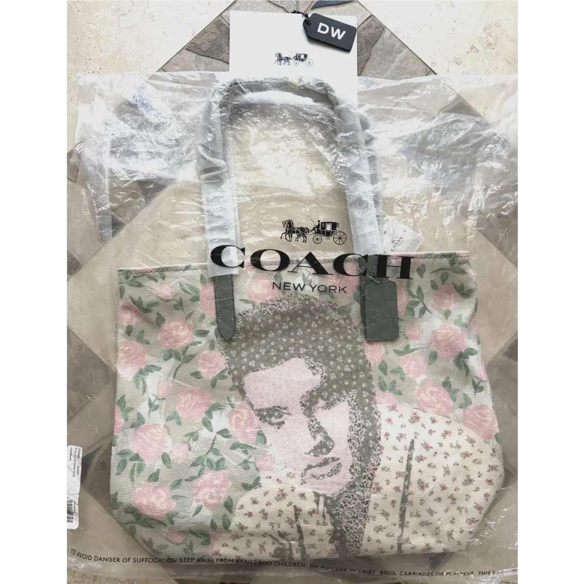 X Elvis Floral Canvas Tote 25880 by Coach