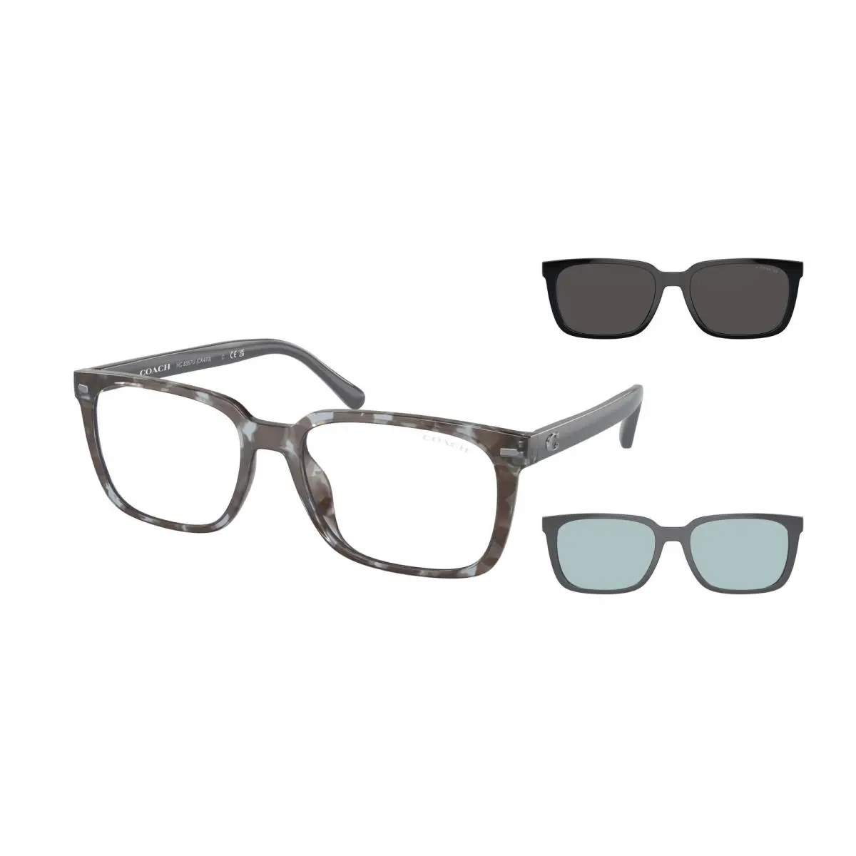 HC 8357 U Ck470 Grey Tortoise Solid 583872 Size 57 Sunglasses by Coach