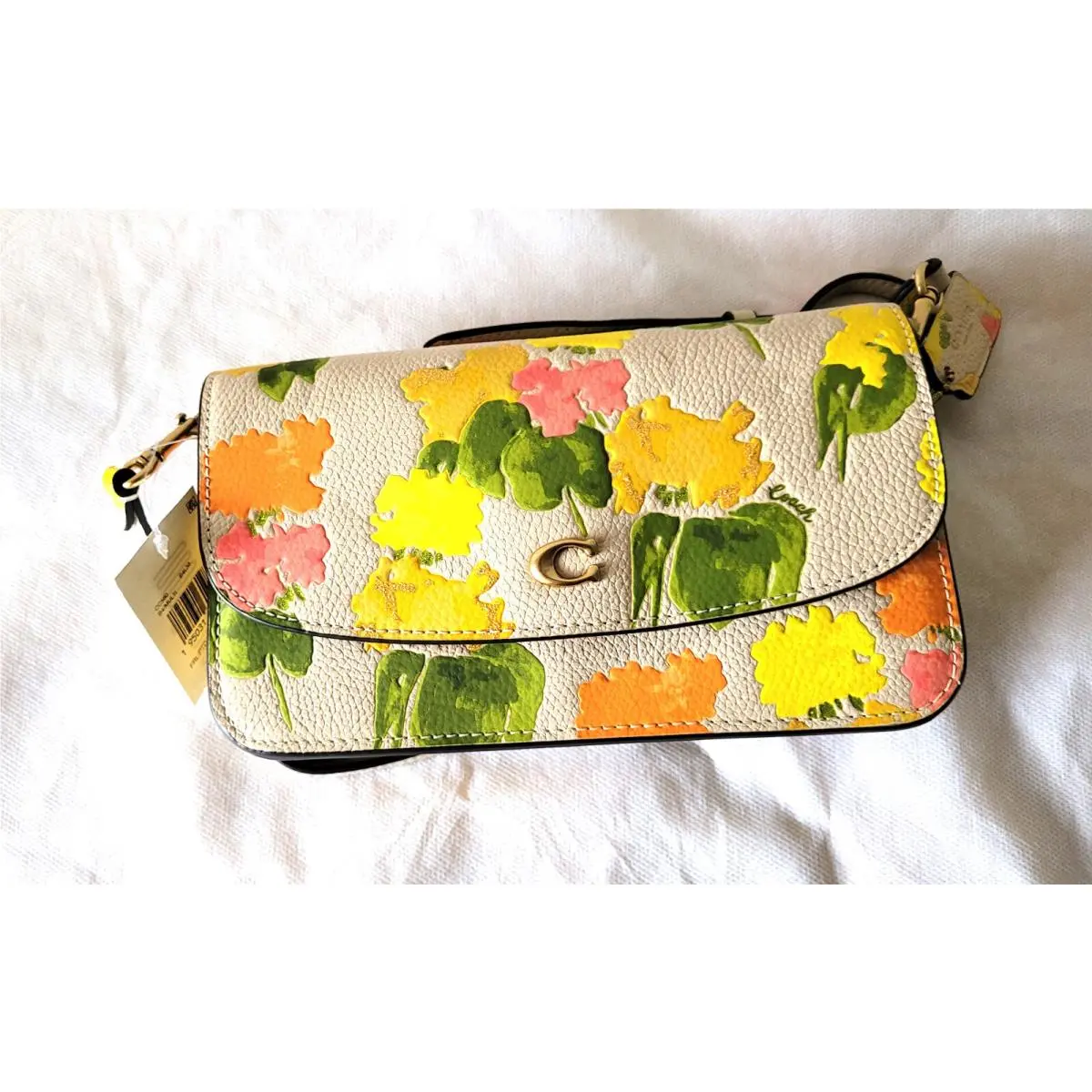 Hayden Floral Printed Crossbody/clutch Bag New. Leather. Trendy by Coach