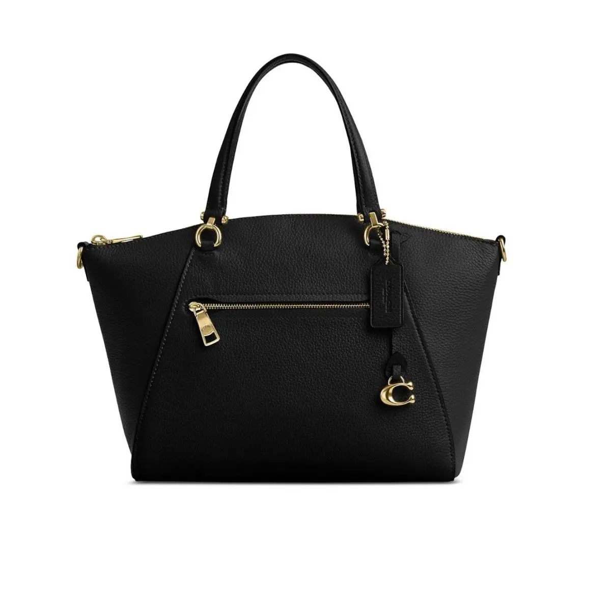 Bella Small Leather Satchel Bag Black by Coach