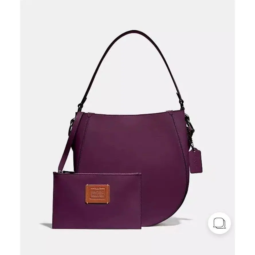 88344 Maddy Hobo Glovetanned Leather Crossbody Bag Zip Pouch Purple by Coach