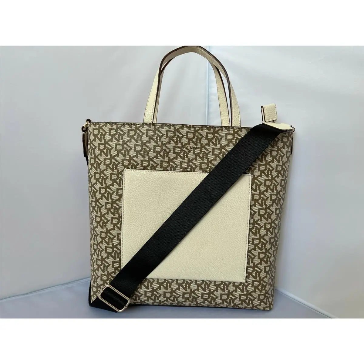 Dkny Crawson Dkny Signature Beige/brown/cream Crossbody Shoulder Bag by DKNY