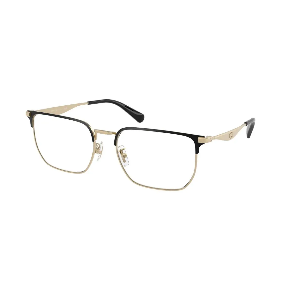 HC 5178 Satin Light Gold / Black Demo Lens 9396 Size 57 Eyeglasses by Coach