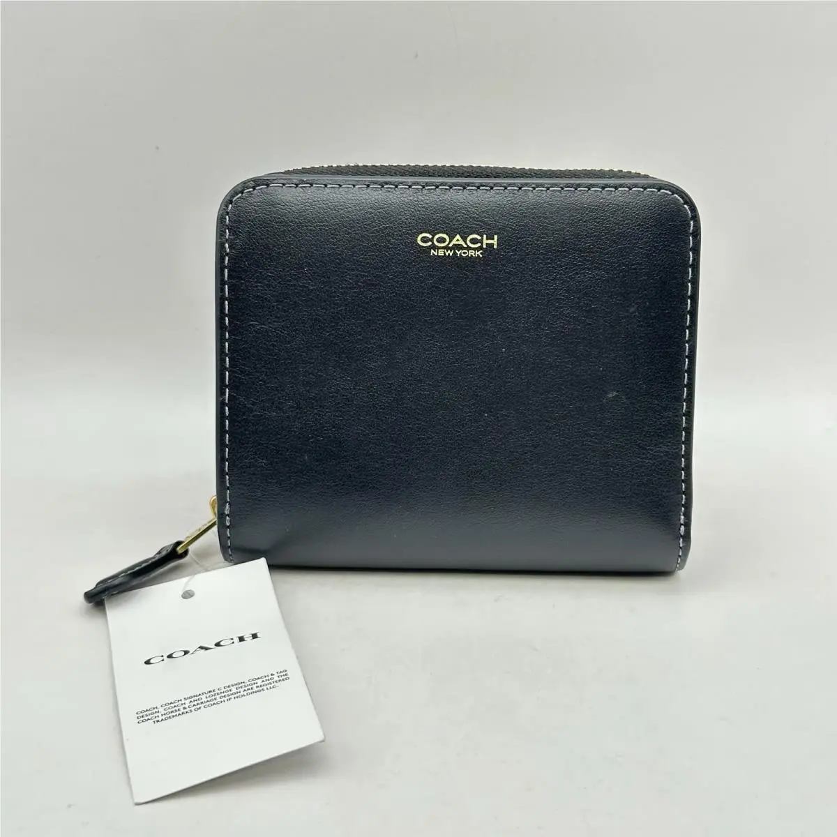 Unisex York Billfold Snap Wallet Leather CW564 Black by Coach