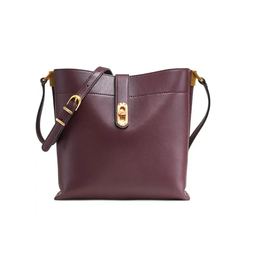 Donna Karan NY Bridgehampton Leather Triple Compartment Crossbody -plum/ Fig by DKNY