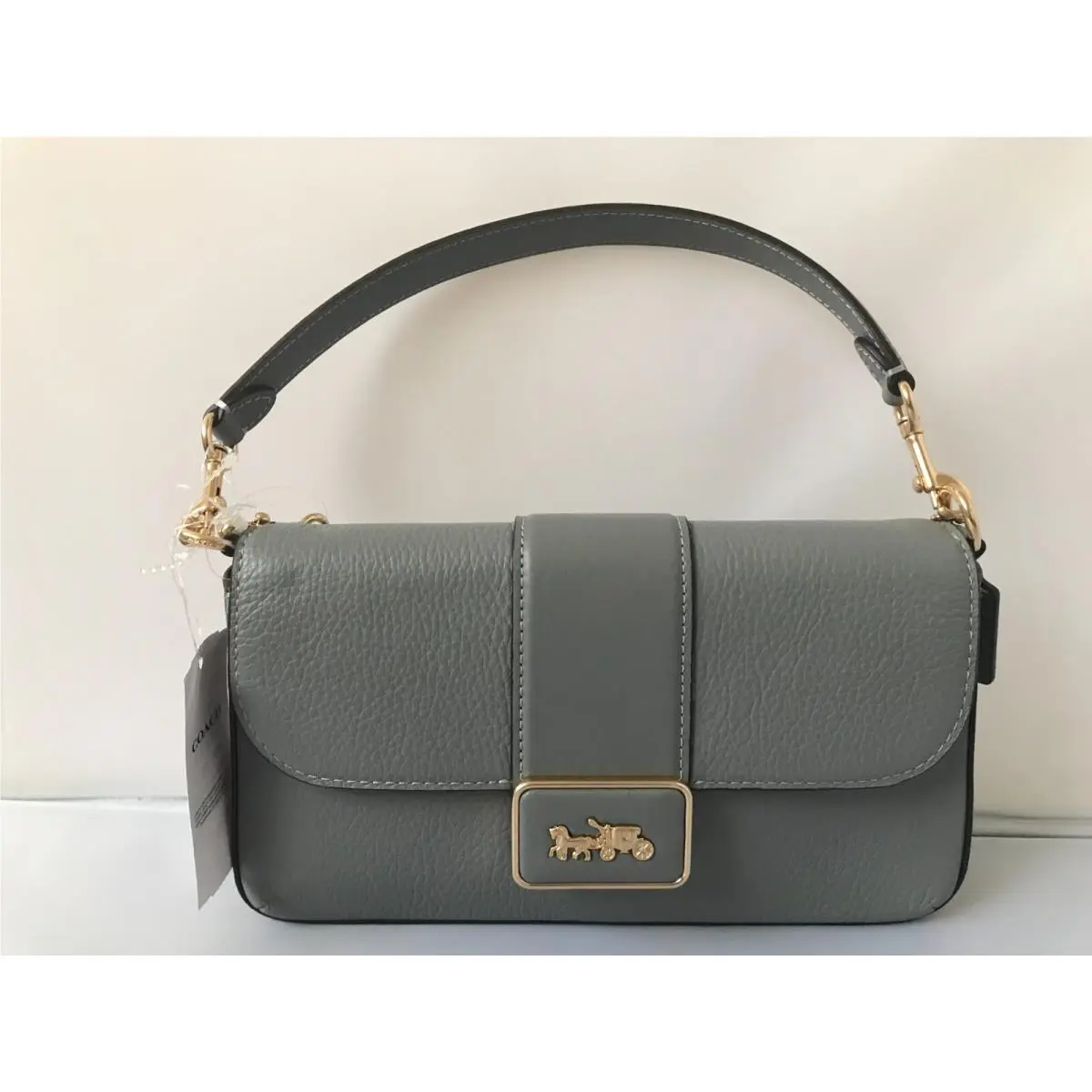 Women`s Mini Grace Crossbody Leather Grey Shoulder Bag by Coach
