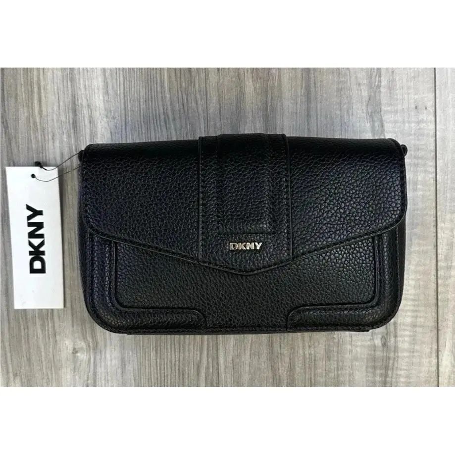 Dkny Maxxe Mini Flap Crossbody Bag Black Gold Hardware Designer Womens by DKNY