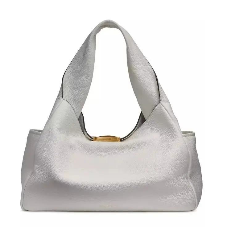 Donna Karan NY Amagansett Pebbled Leather XL Shoulder Tote Bag + Dust Bag White by DKNY
