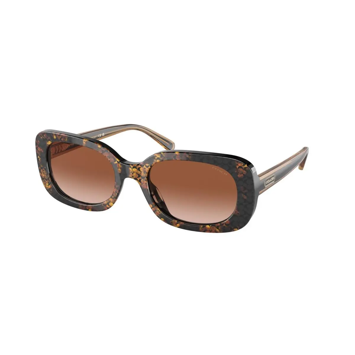 HC 8358 U Cd471 Pearlized Sig C Tortoise 572413 Size 54 Sunglasses by Coach