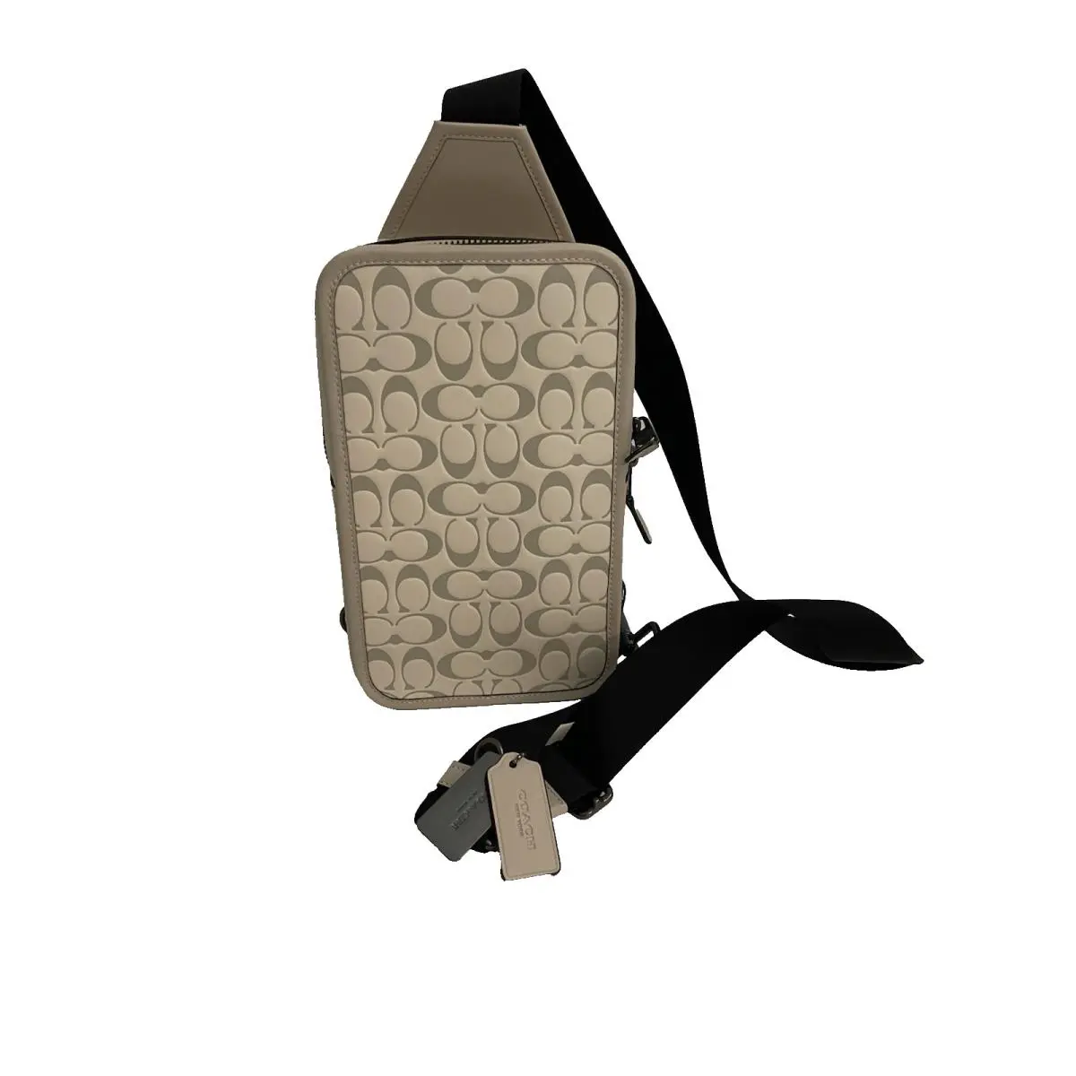 Mens Leather Sullivan Pack Crossbody Chalk Steam Bag Neutral by Coach
