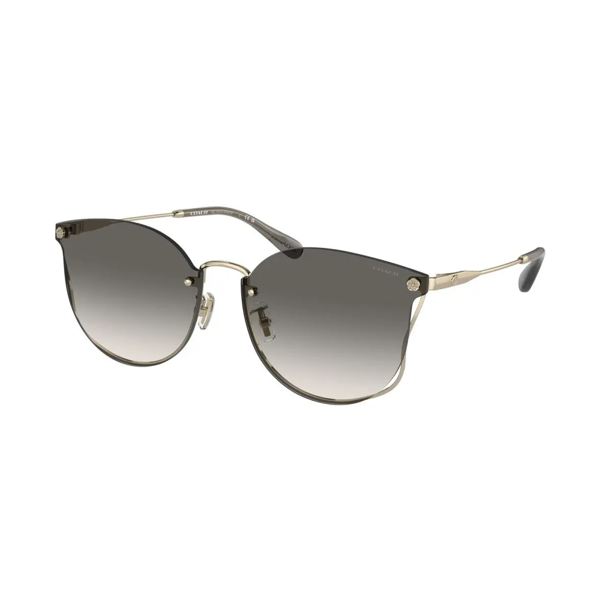 HC 7151 D Ch573 Shiny Light Gold Black G 900511 Size 63 Sunglasses by Coach