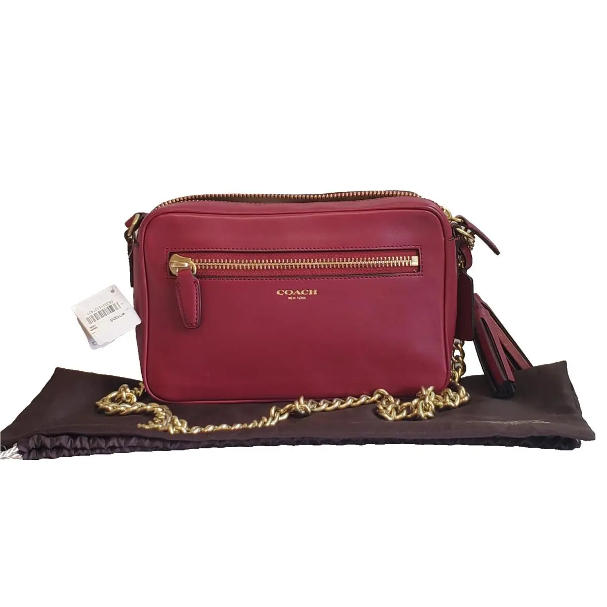 Coach Legacy Leather Flight Bag Port Wine Model 25362 Crossbody Retail