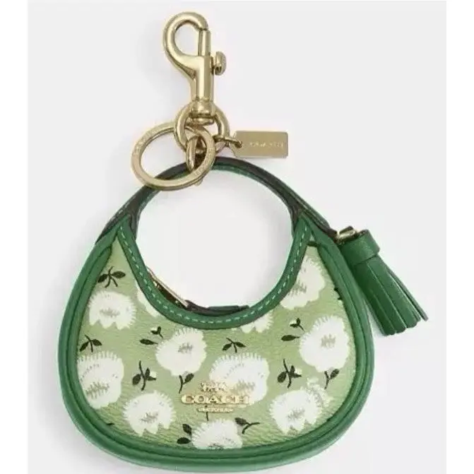 Mini Carmen Bag Charm with Floral Print CBL08 Kelly Multi by Coach