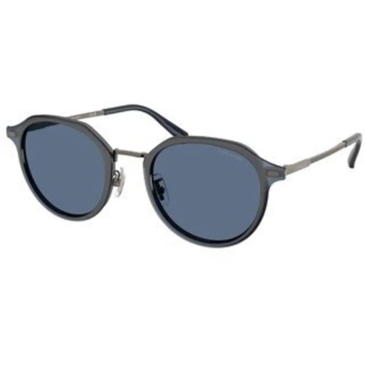 HC 7183 Satin Gunmetal / Blue Solid 947380 Size 51 Sunglasses by Coach