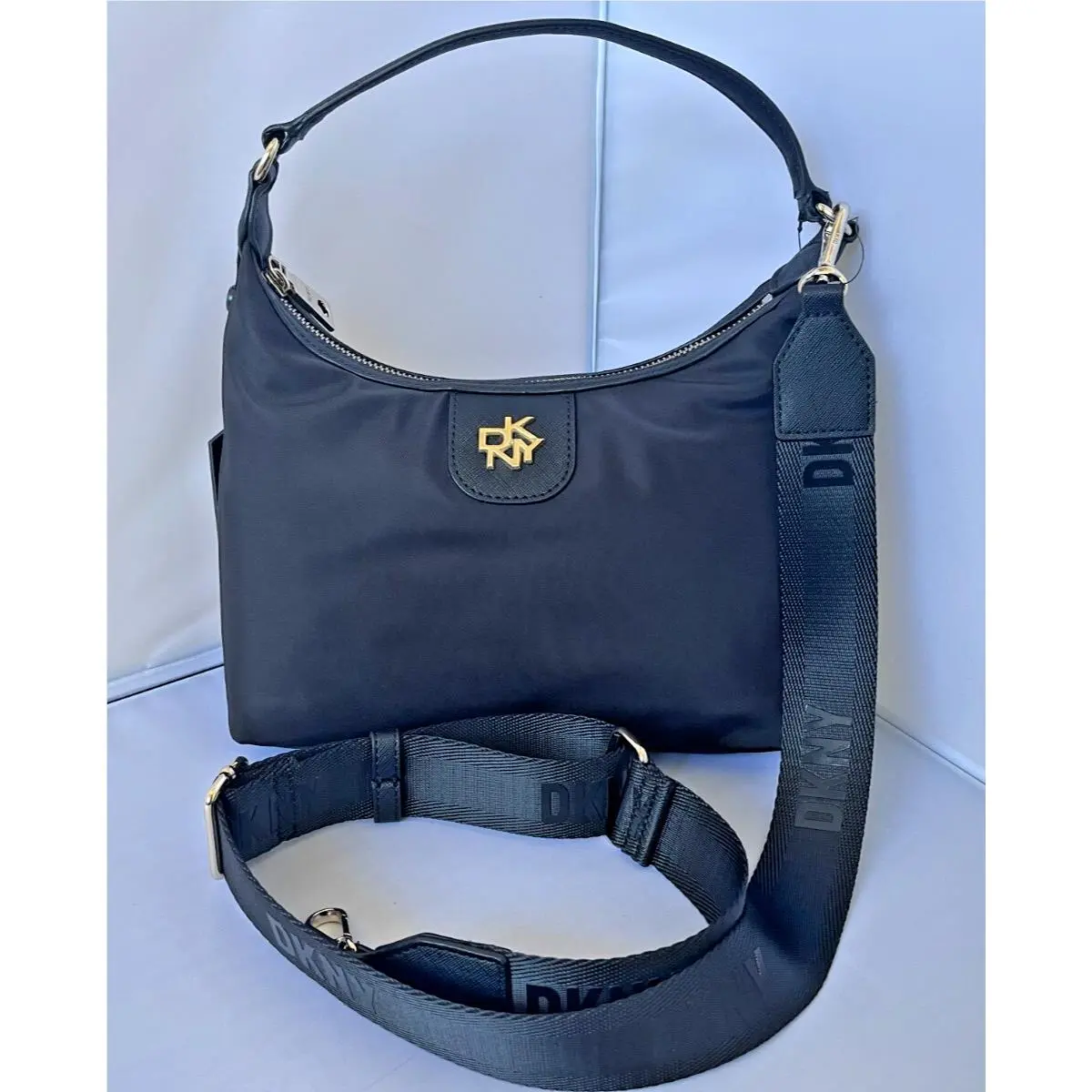 Dkny Women Carol MD Pouchette Shoulder Hand Bag Black 148 by DKNY