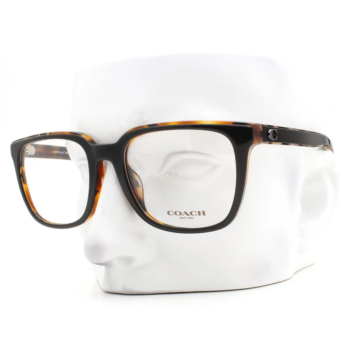 Eyeglasses HC6229U 5799 Men`s Glasses Black on Brown Tortoise 54mm W/case by Coach