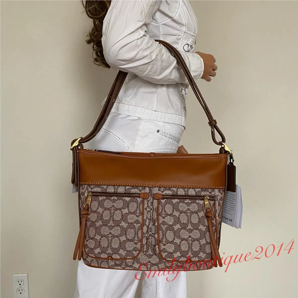 C5434 Andie Shoulder Bag Crossbody In Signature Textile Jacquard by Coach
