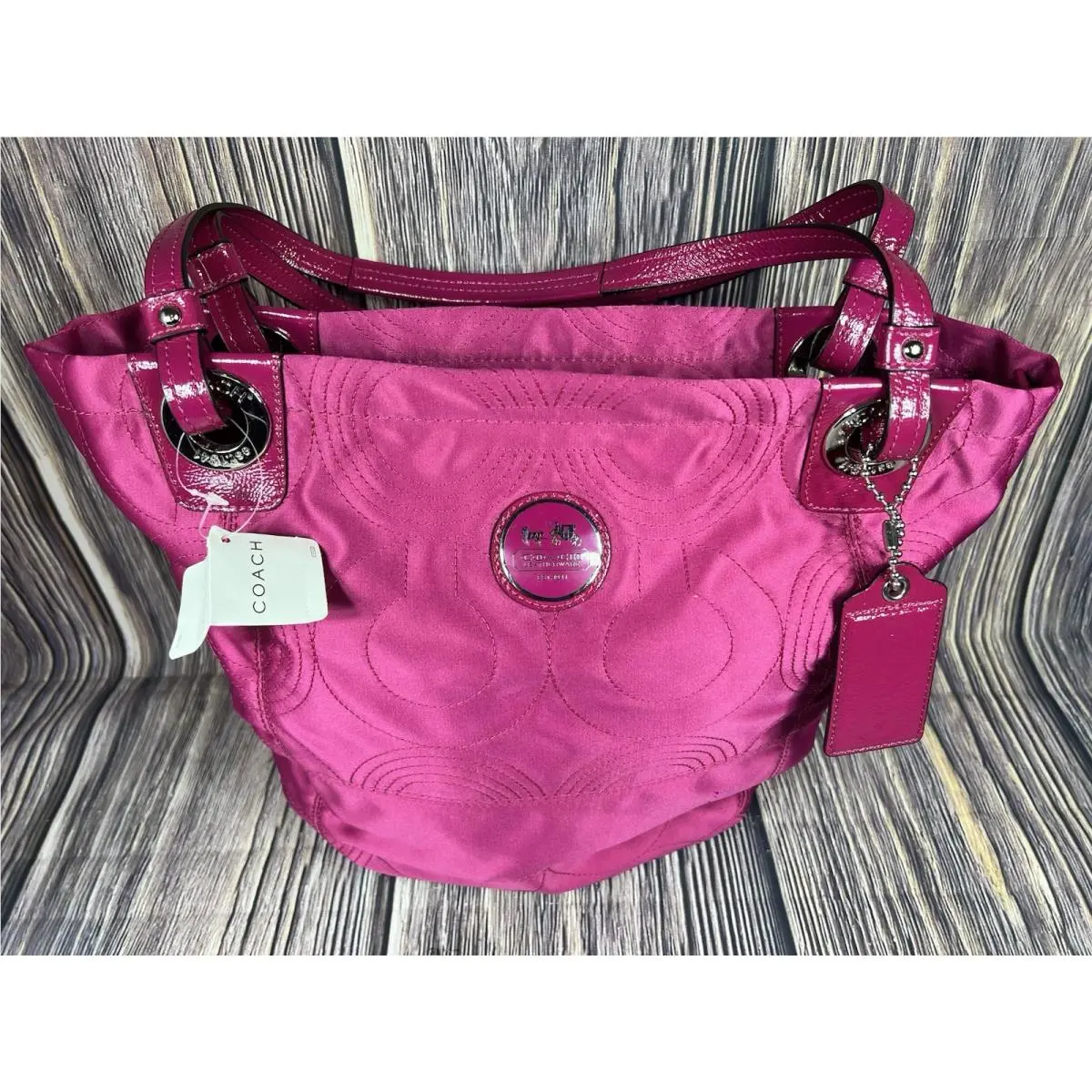 W/tags  Alex Large Rasberry 16” Quilted Tote Mrsp by Coach
