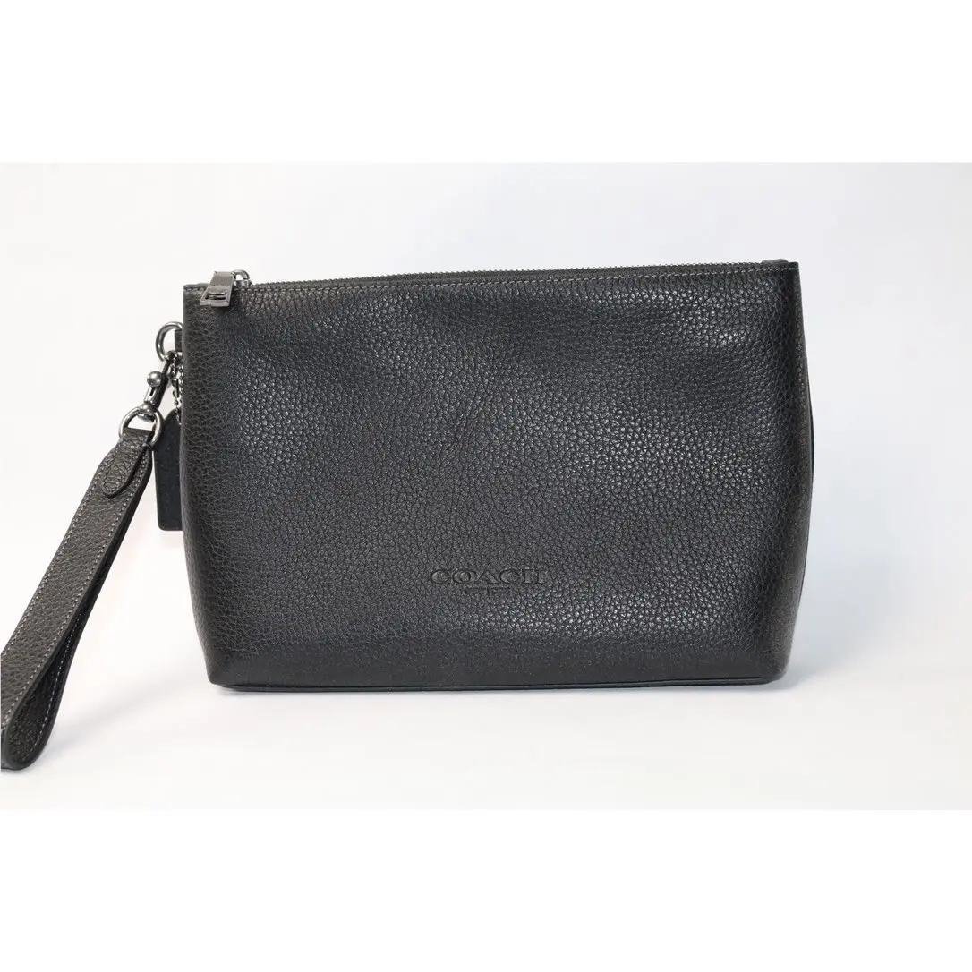 Men`s Pouch In Leather CCF33 Black by Coach