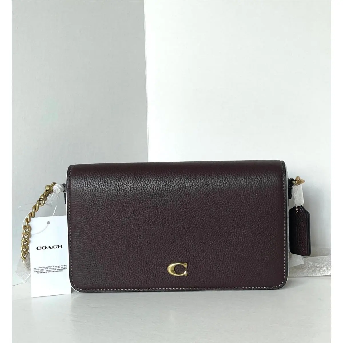 Mila Crossbody Bag CAO01 Maple Leather Signature Canvas with Zip Pouch by Coach
