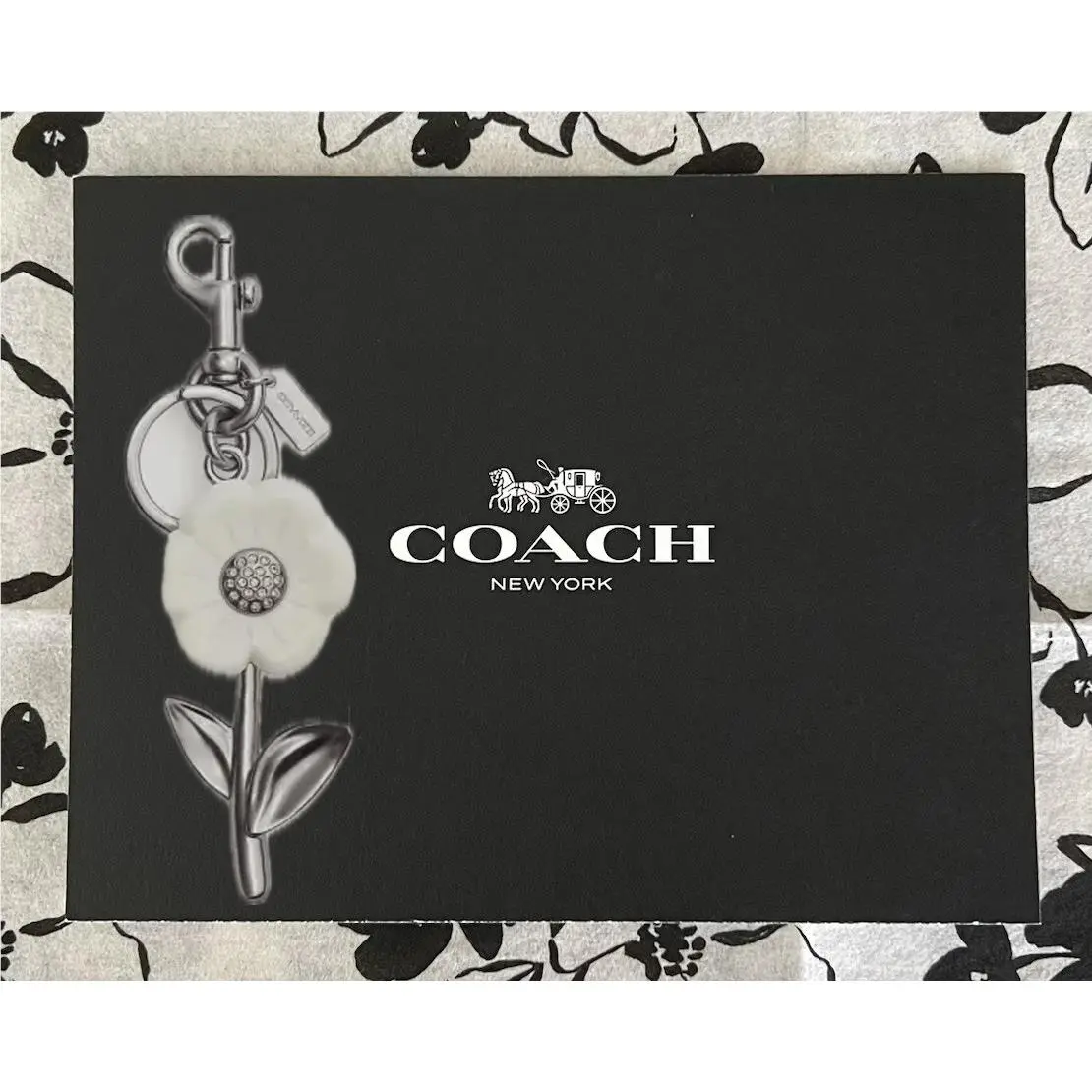 The Summer I Turned Pretty Silver Chalk Daisy Handbag Charm by Coach