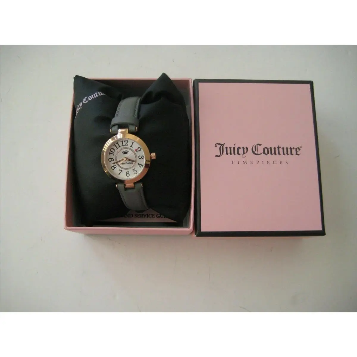 Women`s Leather Belt Beautiful Watch Retail Gray by Juicy Couture