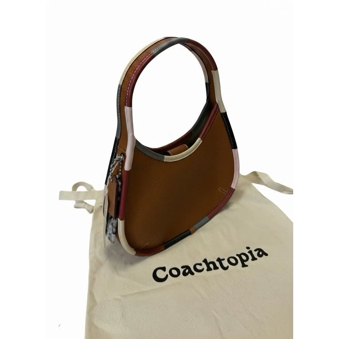 topia Burnished Amber Leather Ergo Colorblock Standard Bag by Coach