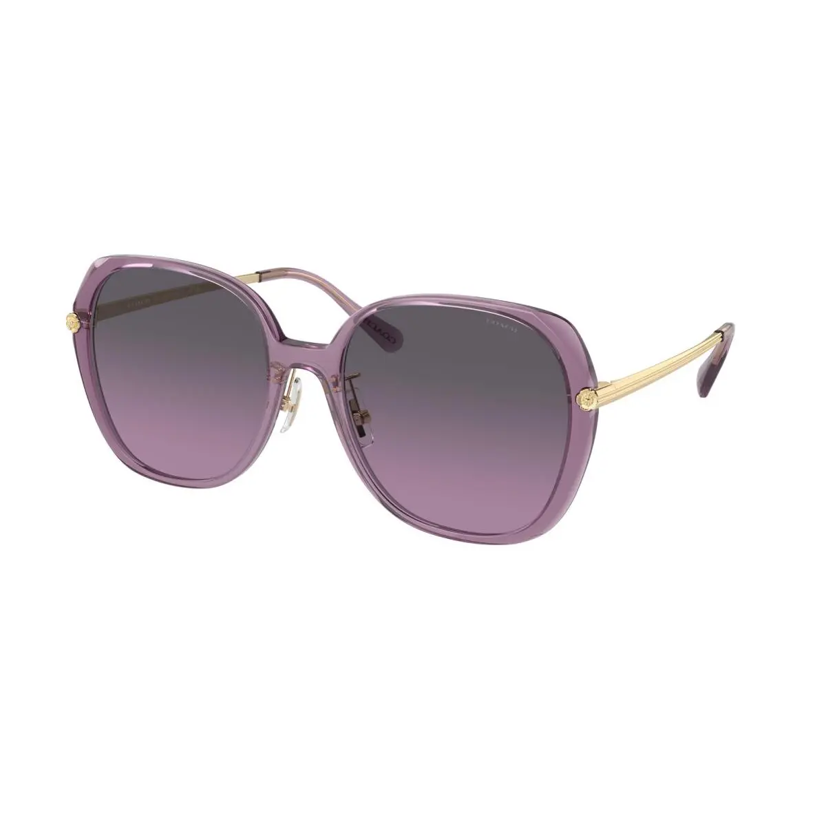 HC 8403 D Cr636 Transparent Purple Grey 582590 Size 59 Sunglasses by Coach