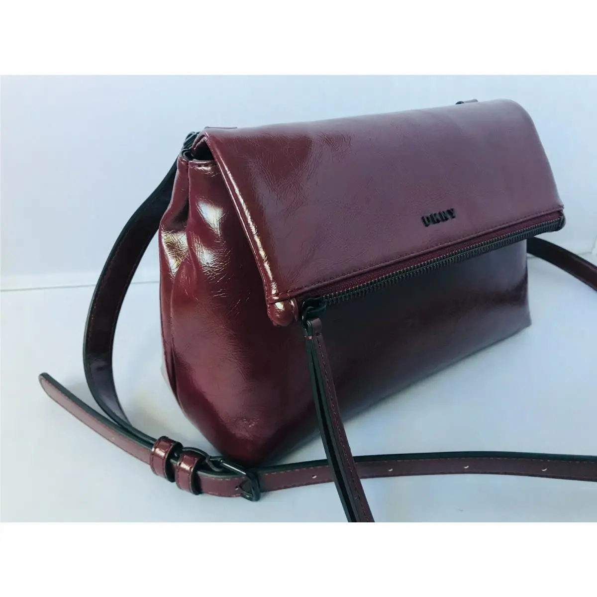 Dkny Jayeson Flap Crossbody Bag Burgundy by DKNY