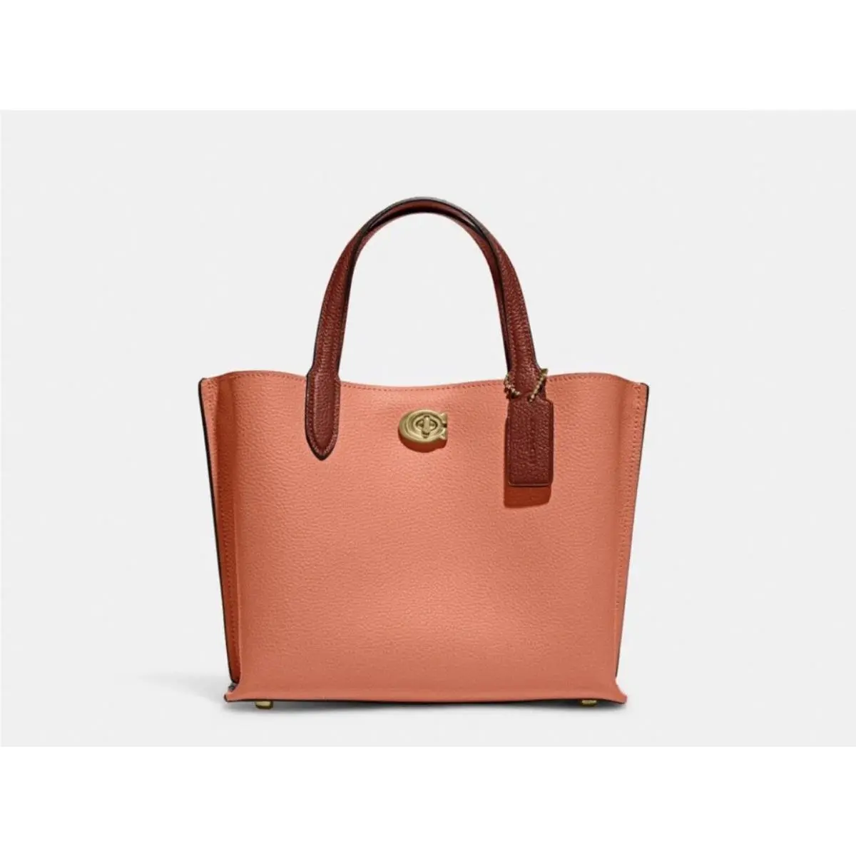 Leather Willow Tote 24 / Light Coral by Coach