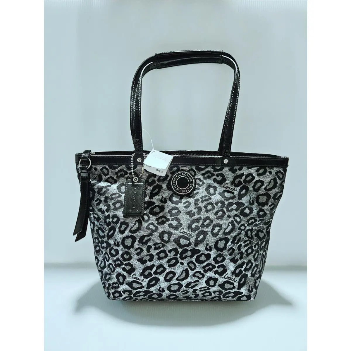 Ocelot Metallic Leopard Print Tote/shoulder Bag F21061 by Coach