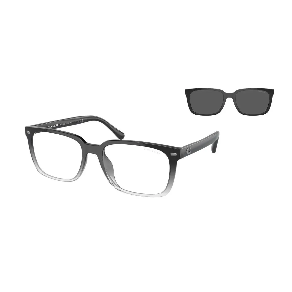 HC 8357 U Ck470 Black Clear Gradient Gre 576387 Size 57 Sunglasses by Coach