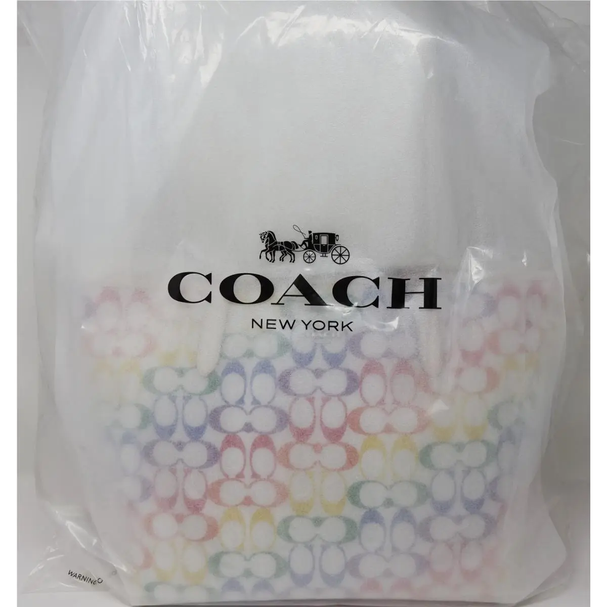 Rainbow Signature Large Tote Bag Handbag Manufacturer Packaging by Coach
