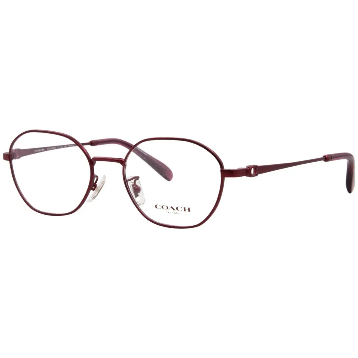 HC5194TD 9413 Titanium Eyeglasses Women`s Satin Burgundy Full Rim 50mm by Coach