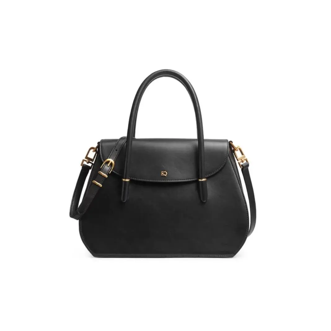 Donna Karan NY Bellerose Leather Women`s Large Satchel Crossbody+dust Bag Black by DKNY