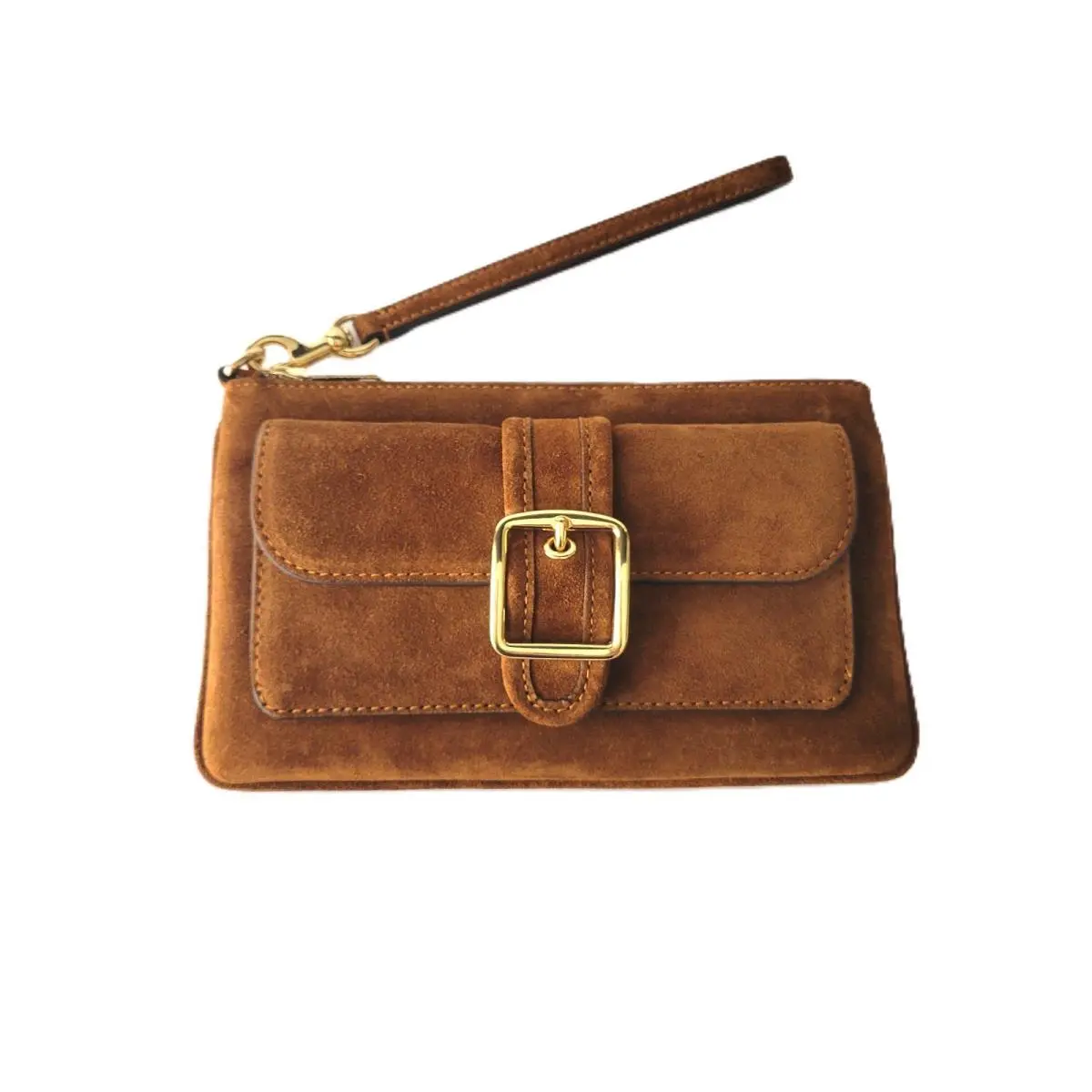 CEN15 Ashton Wristlet Suede Clutch Wallet Warm Brown by Coach