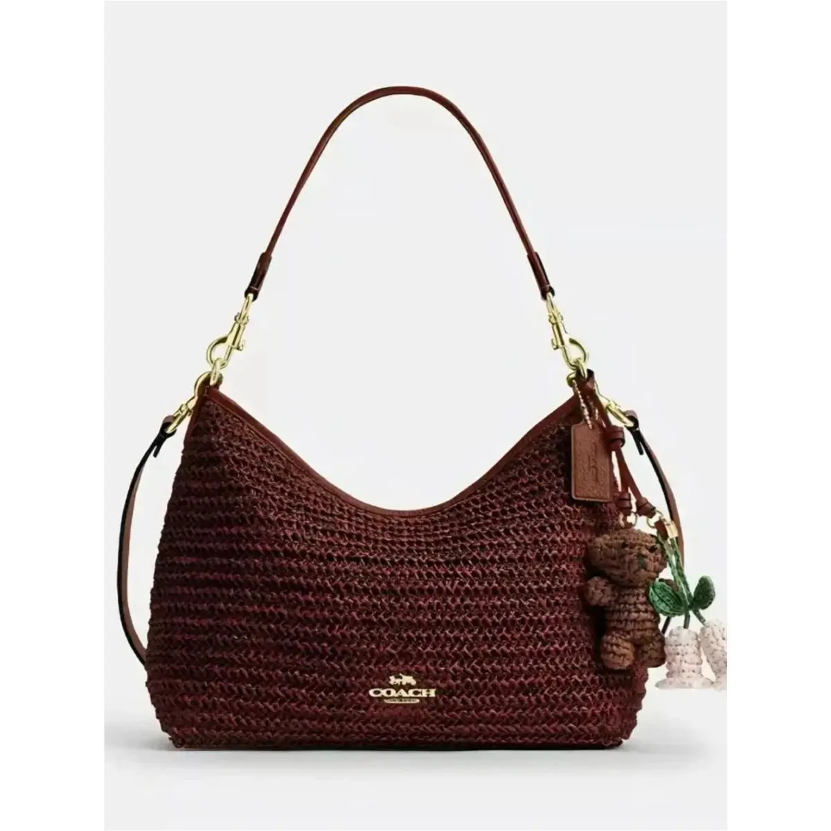 Laurel Womens Shoulder Bag with Charms Gold/russet CES23 by Coach