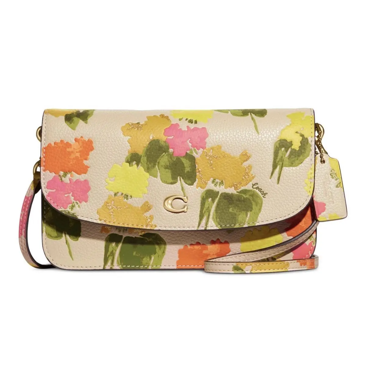 Hayden Floral Printed Leather Crossbody Bag CC560 by Coach