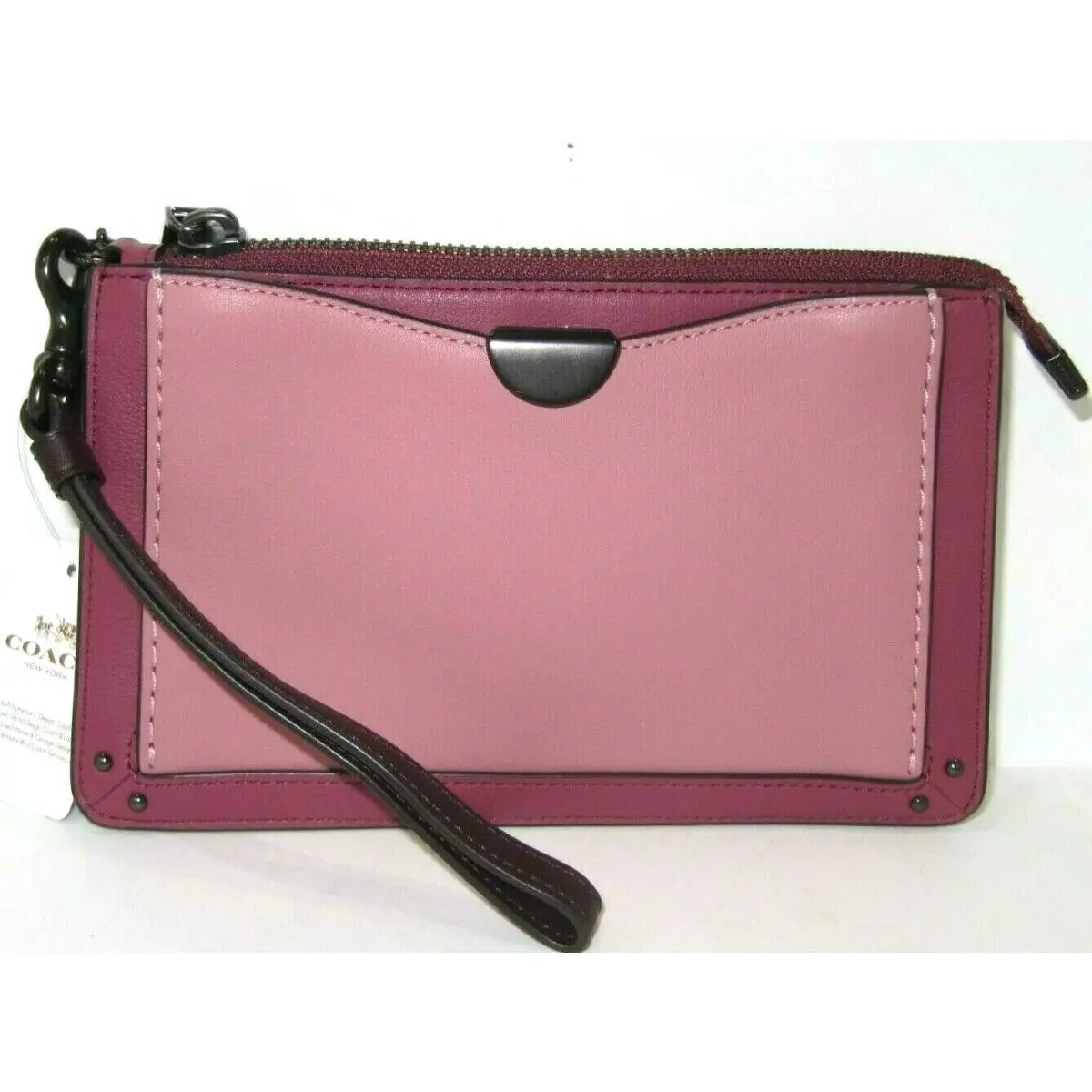 Dreamer Wristlet Wallet 76150 True Pink Mauve Color Block by Coach