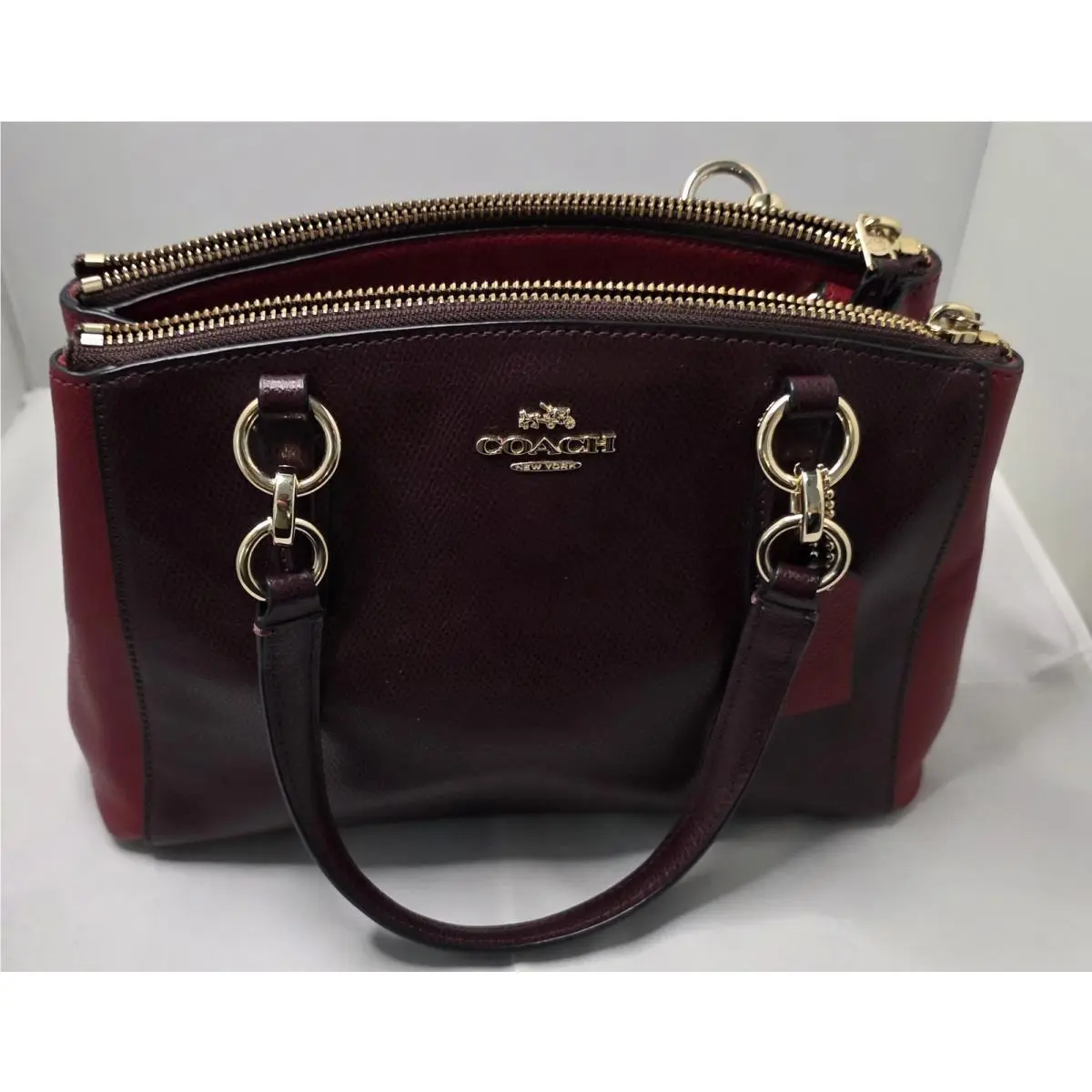Mini Christie Carryall Colorblock Crossbody Nwot by Coach