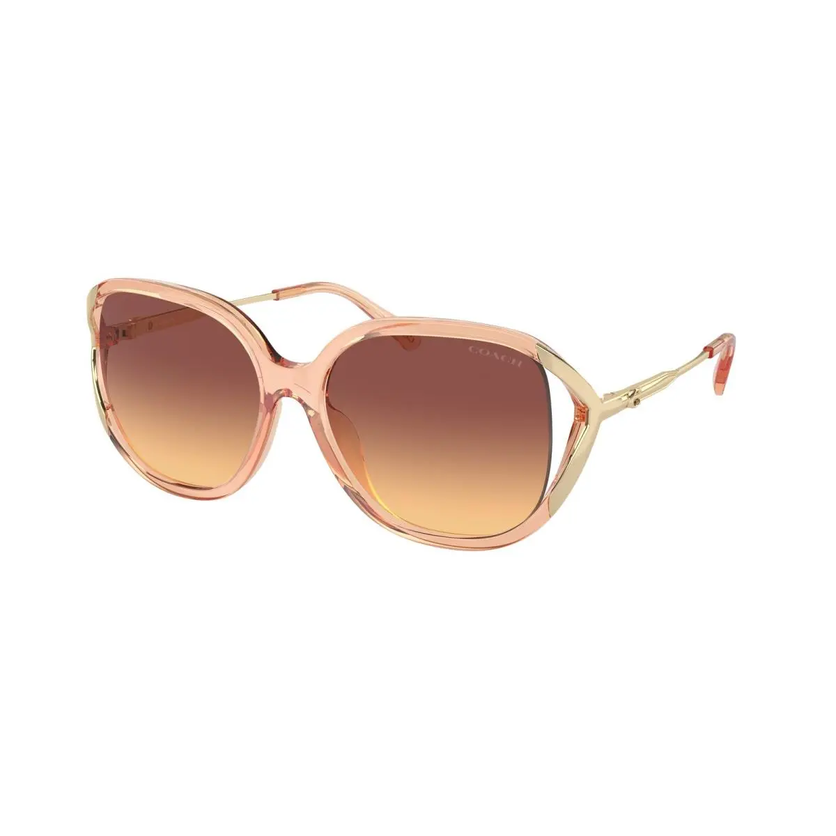 HC 8396 U Cr620 Transparent Champagne Ma 556178 Size 56 Sunglasses by Coach