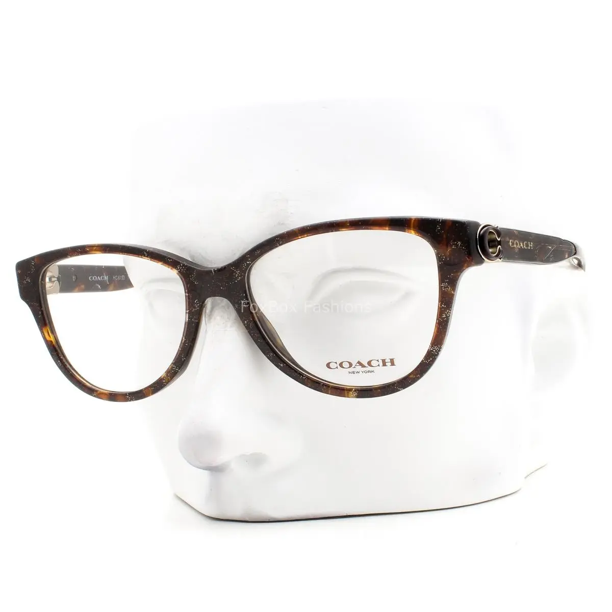 Eyeglasses HC 6153 5547 Glasses Shimmery Brown Tortoise 51mm with Case by Coach