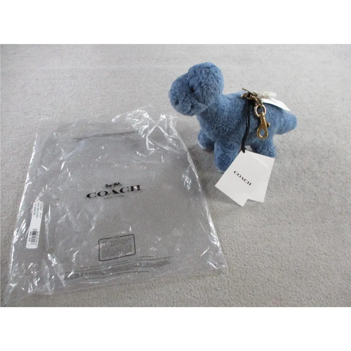 Rexy 10th Birthday Buddy Dinosaur Bag Charm In Shearling Blue Plush Cute by Coach