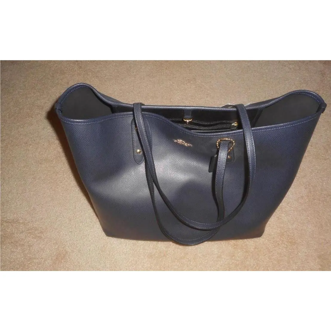 Disc  Crossgrain Leather City Tote Purse Handbag Diaper Bag 37151 by Coach