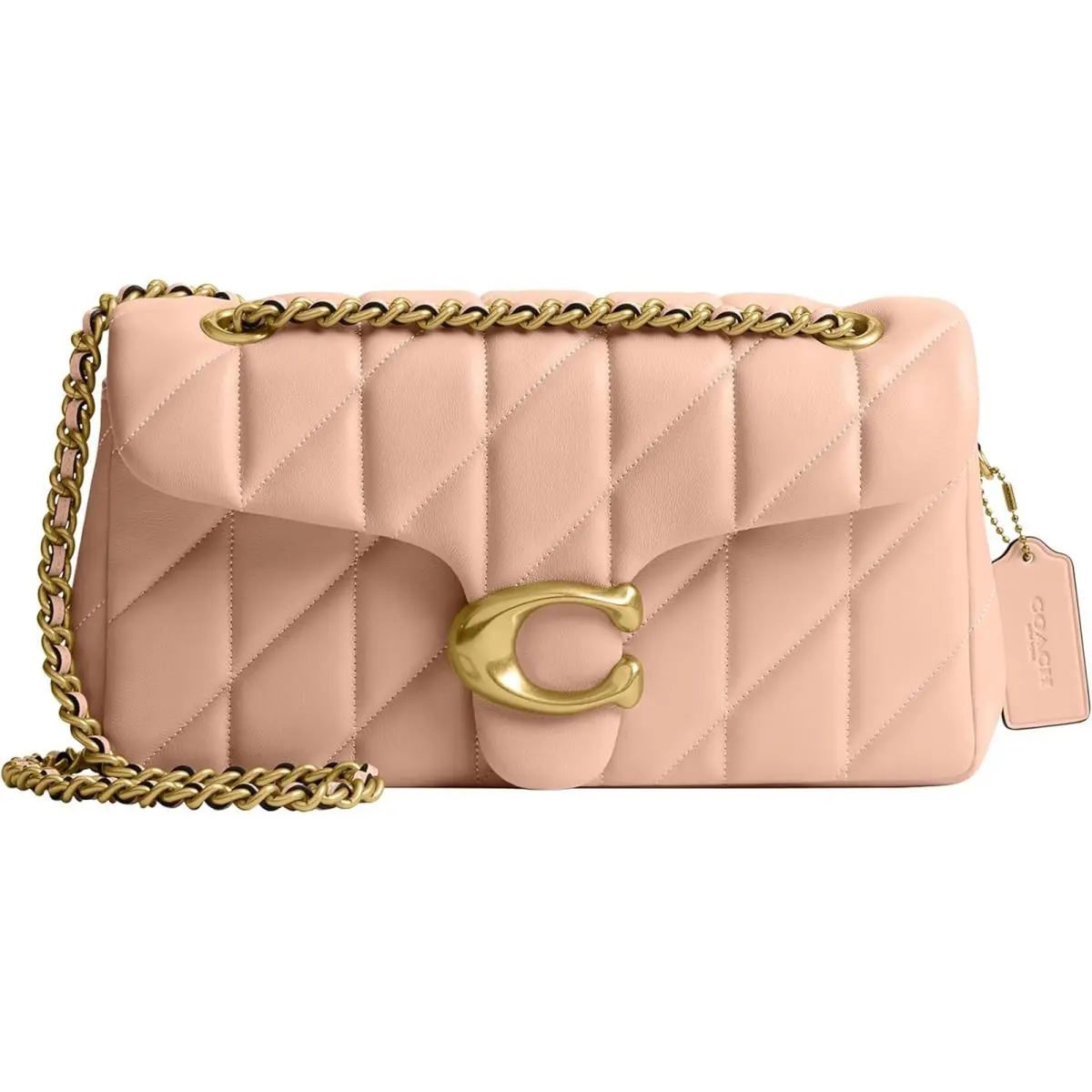 Tabby Shoulder Bag 26 Quilted with Chain Cream by Coach