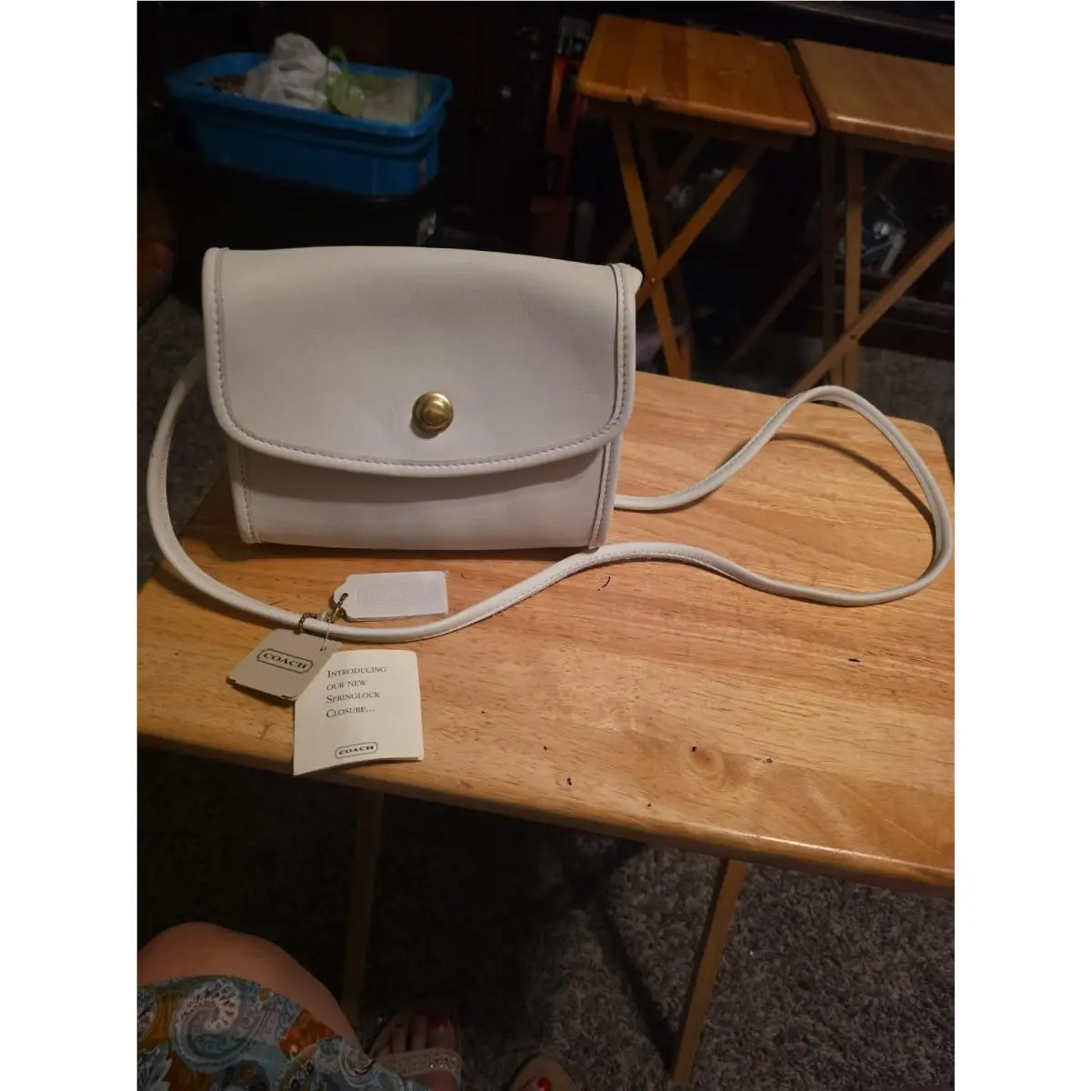 Crystie 9892 White Leather Crossbody Bag Vintage by Coach