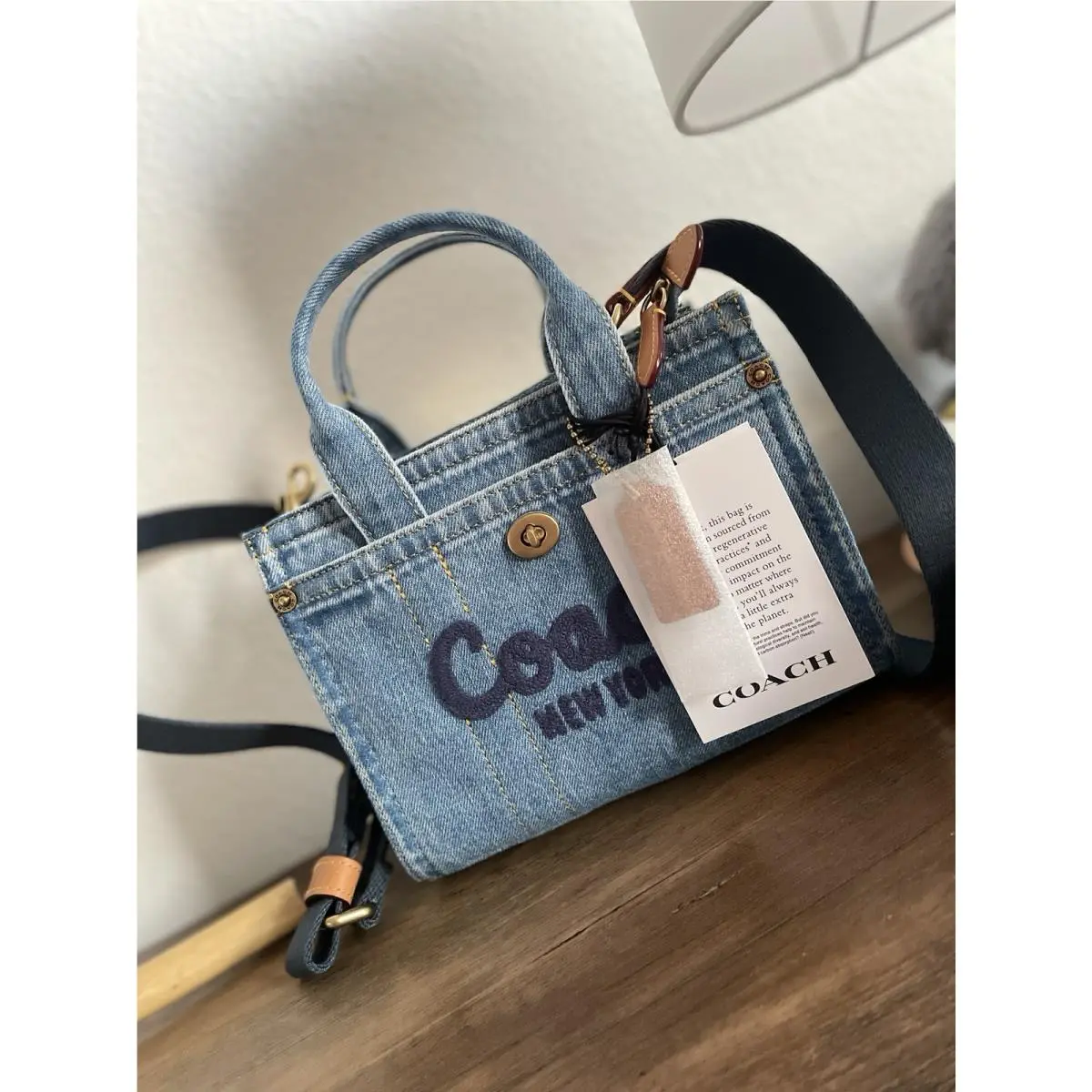 Cargo Tote 20 Denim Blue CZ100 by Coach