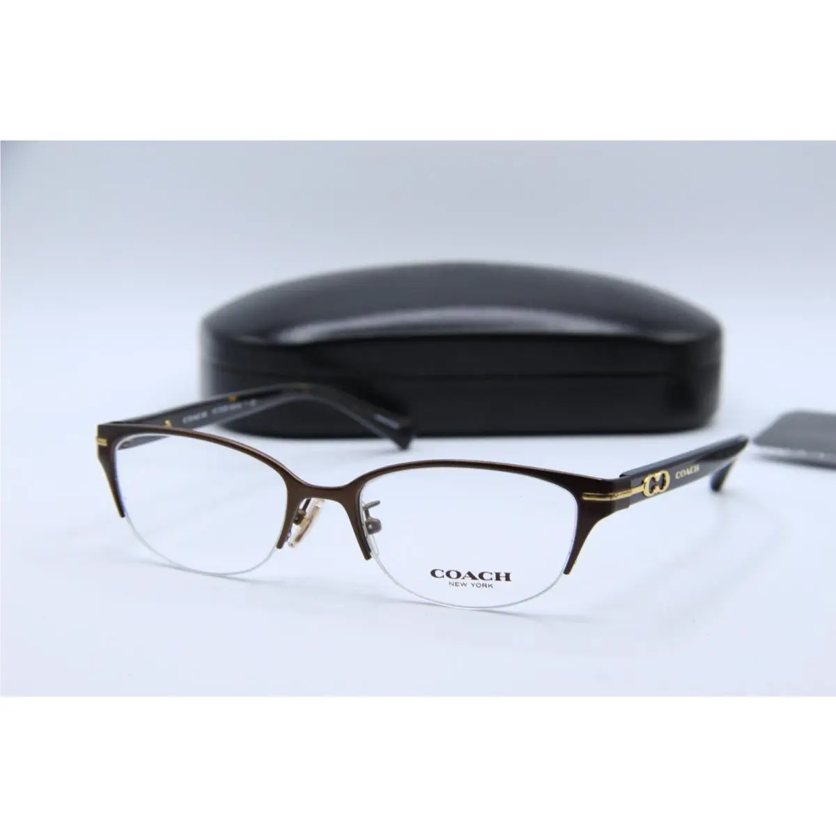 HC 5058 9199 Brown Havana Gold Frames Eyeglasses 49-17 by Coach