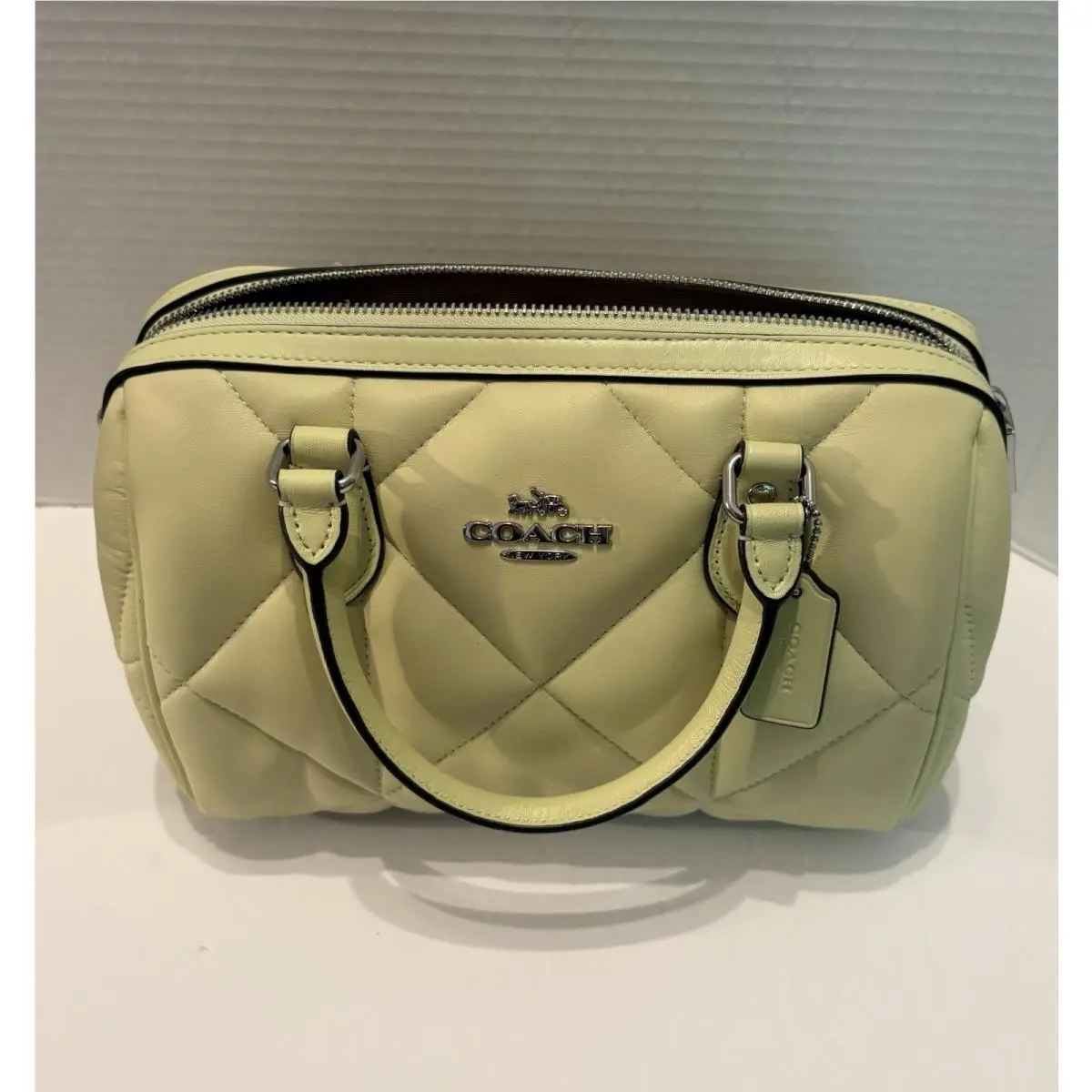 Pale Lime Diamond Quilted Rowan CJ610-NWT by Coach
